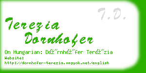 terezia dornhofer business card